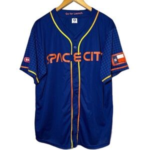 Houston Astros Space City Jersey McCullers Jr #43 Adult XL Navy Orange MLB NWOT